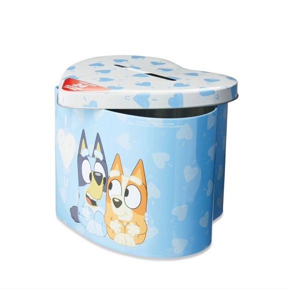 Bluey & Bingo Heart Valentines Tin with 24 cards!! - Picture 2 of 4